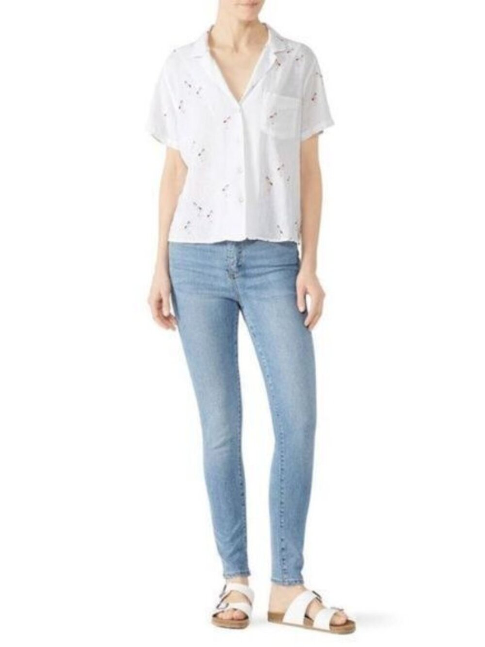 RAILS Zuma Top | Retro Flamingos | Size L